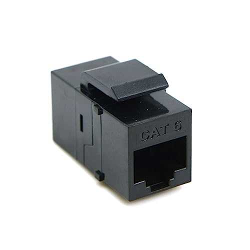 CY UTP CAT6 Keystone Koppler RJ45 Buchse auf Buchse UTP CAT6 Keystone Inline-Koppler Schwarz von CY