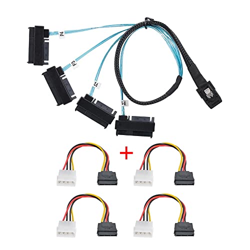CY YC Interner Mini SAS 4X SFF-8087 36Pin Host zu SAS Festplatte SFF-8482 29Pin Ziel Fanout Kabel mit IDE Power CY YC Interner Mini SAS 4X SFF-8087 36Pin Host zu SAS Festplatte SFF-8482 29Pin Ziel Fanout Kabel mit IDE Power von CY