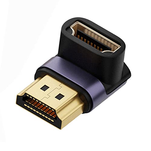 YC° CY 8K Kabel HDMI Stecker auf HDMI 2.1 Buchse, vertikal, 90 Grad nach unten abgewinkelt, UHD Verlängerungsadapter, unterstützt 8K 60Hz HDTV von CY