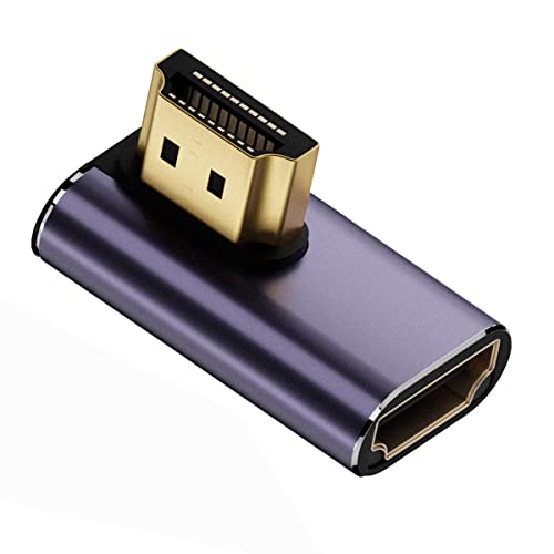 YC° CY 8K Kabel HDMI Stecker auf HDMI 2.1 Buchse Vertikal 90 Grad links abgewinkelt Low Profile UHD Verlängerungsadapter Unterstützung 8K 60hz HDTV von CY