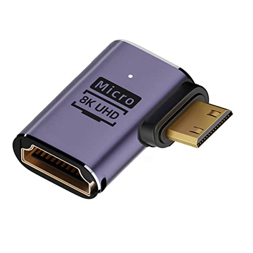 CY 8K Kabel links abgewinkelt Mini HDMI Stecker auf HDMI 2.1 Buchse UHD Verlängerung Gold Konverter Adapter unterstützt 8K 60Hz HDTV CY 8K Kabel links abgewinkelt Mini HDMI Stecker auf HDMI 2.1 Buchse UHD Verlängerung Gold Konverter Adapter unterstützt 8K 60Hz HDTV von CY