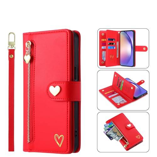 CYANDYSL Hülle Kompatibel mit Nokia G42 5G, PU Leder Wallet Ständer Case, Schutzhülle mit Ständerfunktion, Kartenschlitz, Rot CYANDYSL Hülle Kompatibel mit Nokia G42 5G, PU Leder Wallet Ständer Case, Schutzhülle mit Ständerfunktion, Kartenschlitz, Rot von CYANDYSL