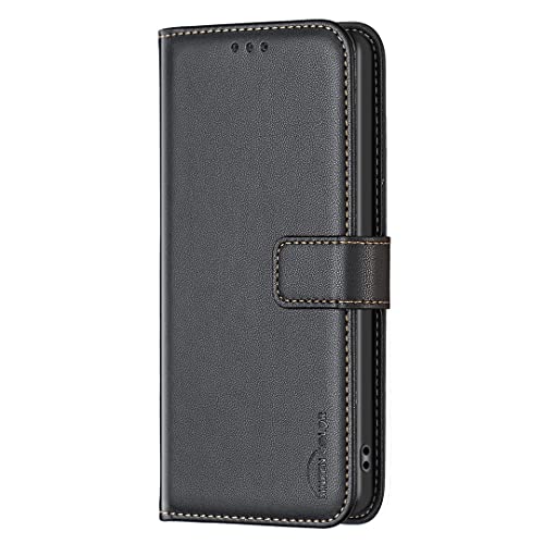 Hülle Kompatibel with Samsung Galaxy A15, Samsung Galaxy A15 PU Leder Wallet Handyhülle Slot Magnetisch [Stand Function] [Card Slots] Schutzhülle für Samsung Galaxy A15 Schwarz von CYANDYSL