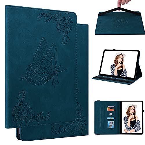 Hülle Kompatibel with Samsung Galaxy TAB A9 Plus, Galaxy TAB A9 Plus PU Leder Klapphülle Magnetische [Standfunktion] [Kartenfächern] Schutzhülle für Galaxy TAB A9 Plus Purple lotos von CYANDYSL