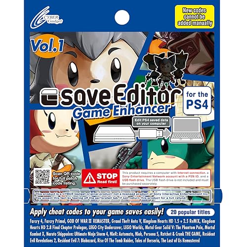 saveEditor Game Enhancer für PS4 Vol.1 [Download] von CYBER Gadget Corporation