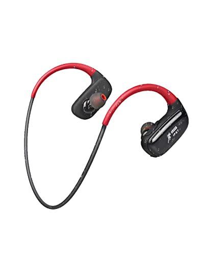 CYBORIS 16 GB eingebauter Speicher MP3-Player Bluetooth Headset Schwimmen Laufen Kopfhörer IPX7 Wasserdicht Sport Wireless Stereo Headset, Nackenbefestigung hinten montiert Dual Input Kopfhörer von CYBORIS