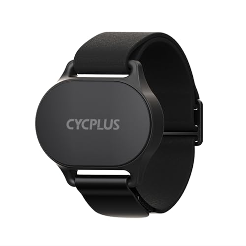 CYCPLUS Herzfrequenzmesser Armband, Bluetooth 5.1 ANT+ HR Monitor mit HR Zone LED Anzeige, IP67 Wasserdicht, Verwendung für Laufen Radfahren Fitness und andere Sportarten(schwarz) von CYCPLUS