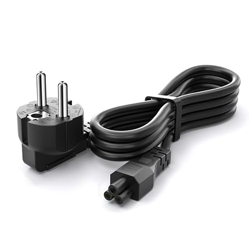 3 Pin Computer Cable (1 Stück 1.2m), CYD Laptop Power Cable Eu 250V 10A Kompatible mit Beamer Stromkabel Monitor LG HP Philips Samsung von CYD