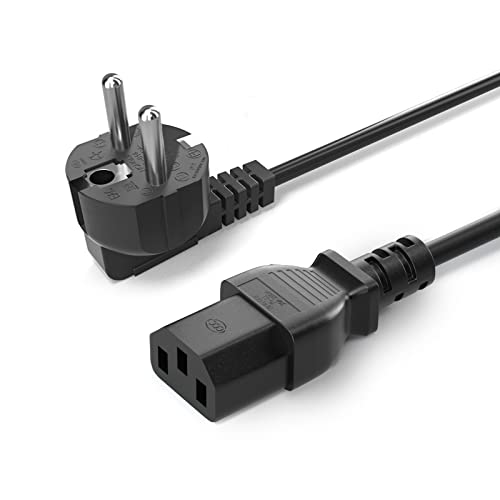 C5 kaltgerätestecker 1.2m, CYD Euro 3-Pin Netzkabel Stromkabel, 10A-16A 250V AC Adapter für Desktop-PC, Scanner, Drucker, LED-Monitore, Projektoren, Aktiv-Lautsprecher, Laserdrucker, Netzstecker von CYD