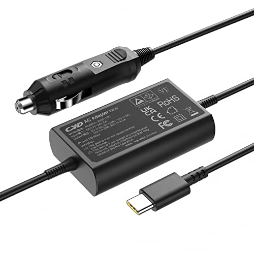 Kfz USB C Ladegerät 100W, CYD 100W Auto USB C Netzteil Kompatibel mit MacBook Pro, MacBook 16", Chromebook, Laptop, Notebook, Tablet, Android, iPhone, iPad Pro, Smartphone - Intput: 12V/24V Netzteil von CYD