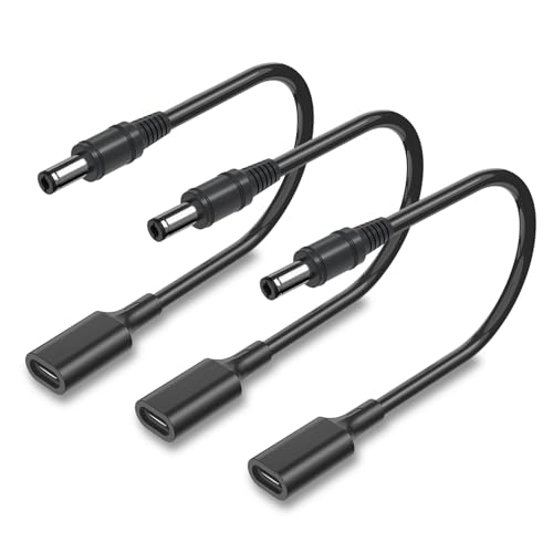 PD 15W USB-C auf 5.5x2.1mm Adapter Kabel, 1Fuß 3 Stück Buchse auf DC Stecker 5V Adapter, USB C auf DC 5,5 x 2,1 mm Adapter Gemacht für Kamera, Router, Scanner, Externe Festplatten, Audio-Mixing PD 15W USB-C auf 5.5x2.1mm Adapter Kabel, 1Fuß 3 Stück Buchse auf DC Stecker 5V Adapter, USB C auf DC 5,5 x 2,1 mm Adapter Gemacht für Kamera, Router, Scanner, Externe Festplatten, Audio-Mixing von CYD