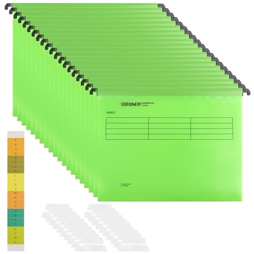 CYEER 20 Stück Hängemappen A4, Hängeregister Mappen für Hängeregister Gestell, Hängemappen mit Tabs und Karteneinsätzen, Hängemappen A4 für Hängeregister Box, Hängeregister für Schule, Büro (Grün) CYEER 20 Stück Hängemappen A4, Hängeregister Mappen für Hängeregister Gestell, Hängemappen mit Tabs und Karteneinsätzen, Hängemappen A4 für Hängeregister Box, Hängeregister für Schule, Büro (Grün) von CYEER