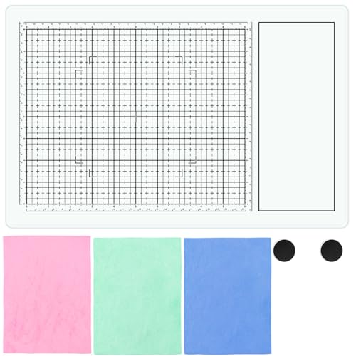 Glas-Bastelmatte, Messgitter, Medien-Oberflächen-Schneidematte zum Stempeln von gemischten Medien, Wärmeprägeprojekte, Glasbastelmatte, magnetisch, hitze-, kratz- und schmutzabweisend, mit Magneten, Glas-Bastelmatte, Messgitter, Medien-Oberflächen-Schneidematte zum Stempeln von gemischten Medien, Wärmeprägeprojekte, Glasbastelmatte, magnetisch, hitze-, kratz- und schmutzabweisend, mit Magneten, von CYFUN DESIGN