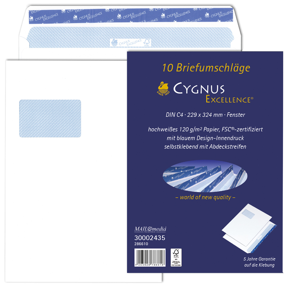 MAILmedia Briefumschlag CYGNUS EXCELLENCE, DIN C4 von CYGNUS EXCELLENCE