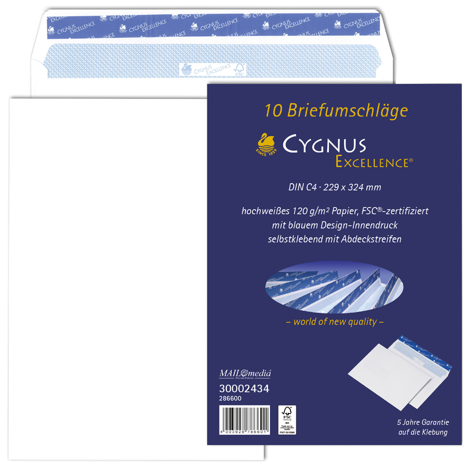 MAILmedia Briefumschlag CYGNUS EXCELLENCE, DIN C5 MAILmedia Briefumschlag CYGNUS EXCELLENCE, DIN C5 von CYGNUS EXCELLENCE