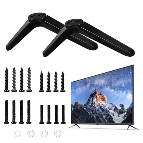 CYIOU TV Standfuss Universal mit Schraubenset TV-Sockelfüße Universal TV Standfüße TV Halterung Schwarze TV Ständer TV-Tischständer TV-Sockelständer CYIOU TV Standfuss Universal mit Schraubenset TV-Sockelfüße Universal TV Standfüße TV Halterung Schwarze TV Ständer TV-Tischständer TV-Sockelständer von CYIOU