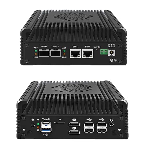 CYMINILMDPC Dual 10G SFP+ Firewall Mini PC,Core 3-N355,2X 2.5G LAN (i226-V), VPN/Router/NAS, 2X M.2 NVMe, DDR5, Low-Power Proxmox/PF2.7 Server von CYMINILMDPC