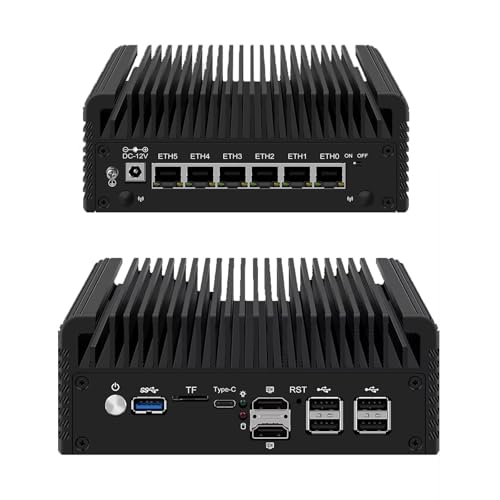 CYMINILMDPC Firewall Server,PeeliCeeli Mini PC Fanless Support OPNsense,Core 3-N355,DDR5,Micro Computer,6 x 2.5GbE I226V Firewall Server LAN,2xNVMe+SATA 3.0,AES-NI,TF,Type-C CYMINILMDPC Firewall Server,PeeliCeeli Mini PC Fanless Support OPNsense,Core 3-N355,DDR5,Micro Computer,6 x 2.5GbE I226V Firewall Server LAN,2xNVMe+SATA 3.0,AES-NI,TF,Type-C von CYMINILMDPC