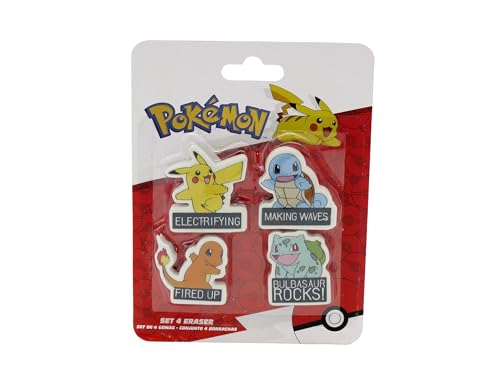 CYPBRANDS Pokémon, Schreibwaren-Set, Radiergummis, Schreiben, Schulmaterial, mehrfarbig, offizielles Produkt von CYPBRANDS