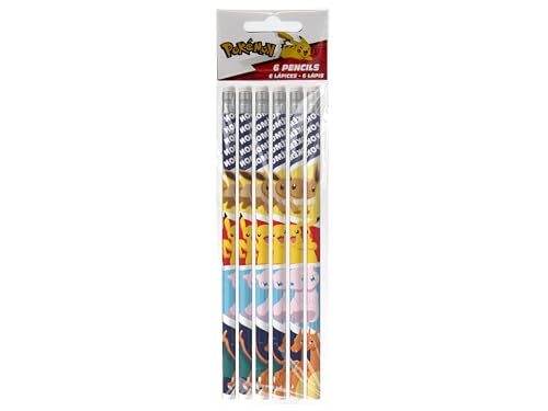 CYPBRANDS CyP Brands-Pokémon Bleistifte mit Radiergummi, 6-teiliges Set, Schreibmaterial, Bleistifte, Mutlicolor, offizielles Produkt CYPBRANDS CyP Brands-Pokémon Bleistifte mit Radiergummi, 6-teiliges Set, Schreibmaterial, Bleistifte, Mutlicolor, offizielles Produkt von CYPBRANDS