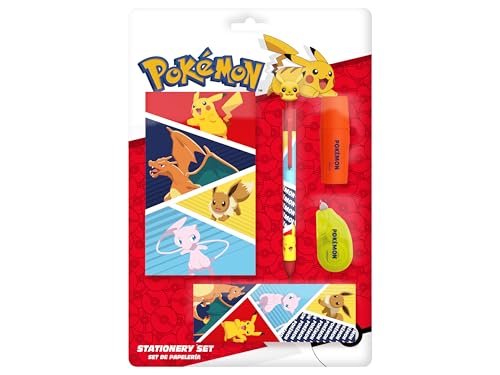 CYPBRANDS Pokémon, Schreibwarenset, Schreiben, Lesezeichen, Textmarker, Korrektor, Stift, Notizblock, mehrfarbig, offizielles Produkt CYPBRANDS Pokémon, Schreibwarenset, Schreiben, Lesezeichen, Textmarker, Korrektor, Stift, Notizblock, mehrfarbig, offizielles Produkt von CYPBRANDS