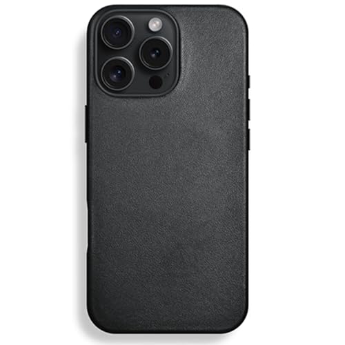 CYPOSLDN Echtlederhülle Für iPhone 16/16 Pro/16 Plus/16 Pro Max, Magnetisches Kabelloses Laden, Business-Fallschutzhülle, Faserfutter, Kratzfeste Schale,16plus,Black CYPOSLDN Echtlederhülle Für iPhone 16/16 Pro/16 Plus/16 Pro Max, Magnetisches Kabelloses Laden, Business-Fallschutzhülle, Faserfutter, Kratzfeste Schale,16plus,Black von CYPOSLDN