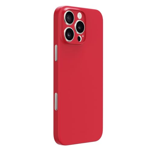 CYPOSLDN Hülle Für iPhone 16/16 Pro/16 Plus/16 Pro Max, Ultradünne, Langlebige PP-Hülle, Leicht, Kratz- Und Sturzfest, Kabelloses Laden,16pro max,Red von CYPOSLDN