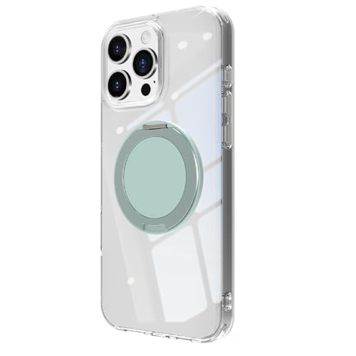 CYPOSLDN Magnetische Hülle Für iPhone 16/16 Pro/16 Plus/16 Pro Max, Farbring, Transparent, Modisch, Schlanke Handyhülle Mit Verstellbarem Ständer,16plus,Green von CYPOSLDN