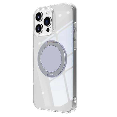 CYPOSLDN Magnetische Hülle Für iPhone 16/16 Pro/16 Plus/16 Pro Max, Farbring, Transparent, Modisch, Schlanke Handyhülle Mit Verstellbarem Ständer,16plus,Purple von CYPOSLDN
