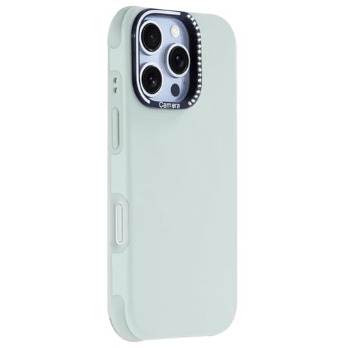 CYPOSLDN Magnetische Hülle Für iPhone 16/16 Pro/16 Pro Max, Blinkender Linsenschutz, Business-Hülle Aus Veganem Leder, Schlanke Handyhülle, Stoßfest,16,Green von CYPOSLDN