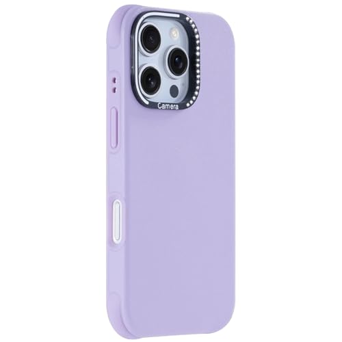 CYPOSLDN Magnetische Hülle Für iPhone 16/16 Pro/16 Pro Max, Blinkender Linsenschutz, Business-Hülle Aus Veganem Leder, Schlanke Handyhülle, Stoßfest,16pro max,Purple von CYPOSLDN