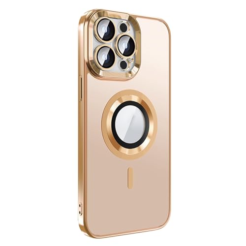 CYPOSLDN Schlanke Hülle Für iPhone 16/16 Pro/16 Plus/16 Pro Max, Matte Beschichtung, Optimiertes Logo, Sichtbare Abdeckung, Unterstützt Kabelloses Laden,16pro max,Gold von CYPOSLDN