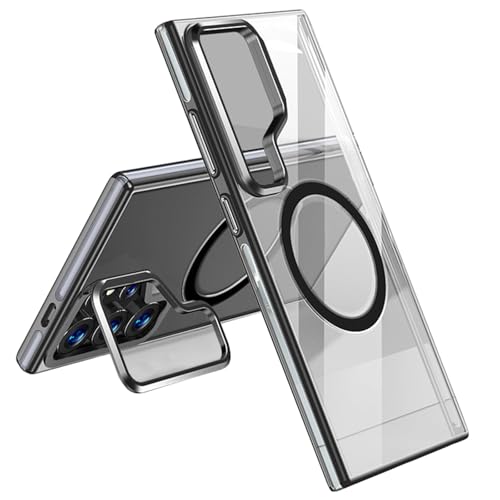 Magnetische, Schlanke Hülle Für Samsung Galaxy S25/S25 Plus/S25 Ultra, Kamerarahmen, Klappständer, Transparente Abdeckung, Klare, Kratzfeste Schale,S25,Black Magnetische, Schlanke Hülle Für Samsung Galaxy S25/S25 Plus/S25 Ultra, Kamerarahmen, Klappständer, Transparente Abdeckung, Klare, Kratzfeste Schale,S25,Black von CYPOSLDN