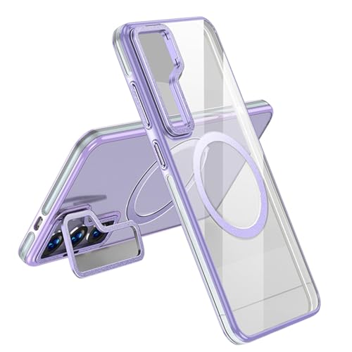 Magnetische, Schlanke Hülle Für Samsung Galaxy S25/S25 Plus/S25 Ultra, Kamerarahmen, Klappständer, Transparente Abdeckung, Klare, Kratzfeste Schale,S25 Plus,Purple Magnetische, Schlanke Hülle Für Samsung Galaxy S25/S25 Plus/S25 Ultra, Kamerarahmen, Klappständer, Transparente Abdeckung, Klare, Kratzfeste Schale,S25 Plus,Purple von CYPOSLDN