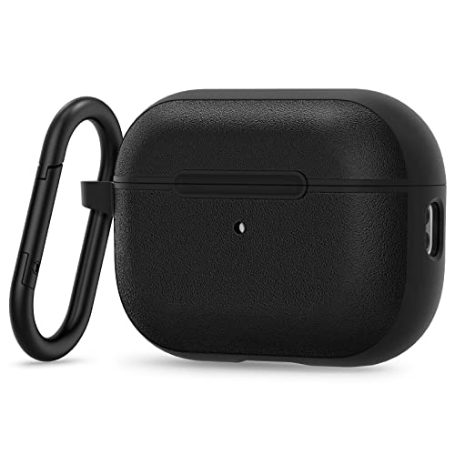 CYRILL AirPods Pro 2 (2022) Hülle, Kajuk Kompatibel mit AirPods Pro 2 (2022) LED Sichtbar & Soft Lederhülle mit Karabiner Stoßfeste - Schwarz von CYRILL