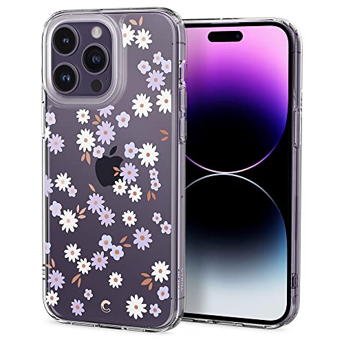 CYRILL Cecile kompatibel mit iPhone 14 Pro Hülle, (6,1 Zoll) (2022) Langlebig innere Klar Muster Transparent weich TPU Bumper Durchsichtige Case - Dream Daisy von CYRILL