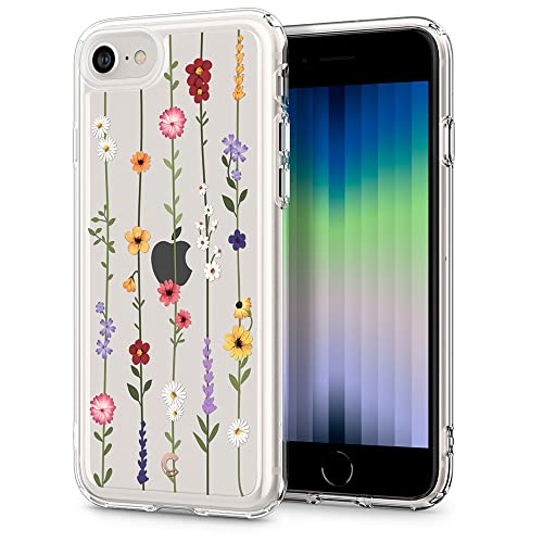 CYRILL Cecile kompatibel mit iPhone SE 2022/2020 [Vergilbungsfrei] Blumen Floral Frau Kinder Schutzhülle Case für iPhone 8/7 Hülle - Blumengarten von CYRILL