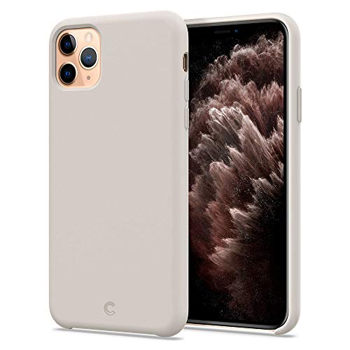 CYRILL iPhone 11 Pro Hülle, Silikon kompatibel mit iPhone 11 Pro Case (2019) (5,8 Zoll) Liquid Silicone mit PC rückseite 3-Layer Struktur - Stone Beige von CYRILL