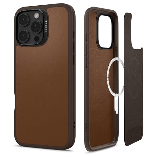 CYRILL von Spigen Kajuk Mag Hülle Kompatibel mit iPhone 16 Pro Max (2024) - Saddle Brown von CYRILL
