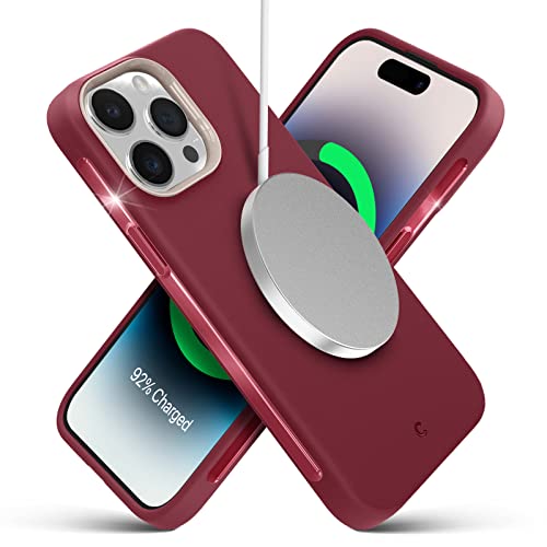 CYRILL von Spigen Ultra Color Mag [Kompatibel mit iPhone 14 Pro (6.1")] [Kompatibel mit MagSafe] Magnetisches Kabelloses Laden TPU PC dünn Handyhülle - Sangria von CYRILL