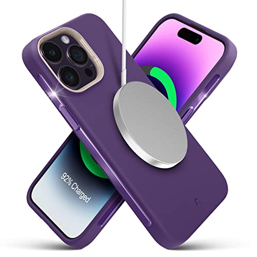 CYRILL von Spigen Ultra Color Mag [Kompatibel mit iPhone 14 Pro (6.1")] [Kompatibel mit MagSafe] Magnetisches Kabelloses Laden TPU PC dünn Handyhülle - Taro von CYRILL
