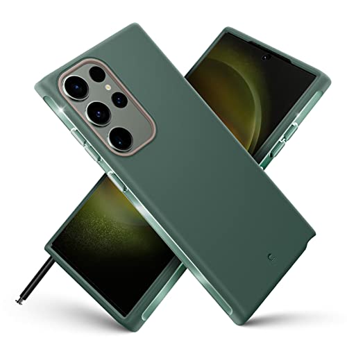 CYRILL von Spigen UltraColor kompatibel mit Samsung Galaxy S23 Ultra, [Staubfrei] Premium Soft TPU Schutzhülle Green grün (2023) - Kale von CYRILL