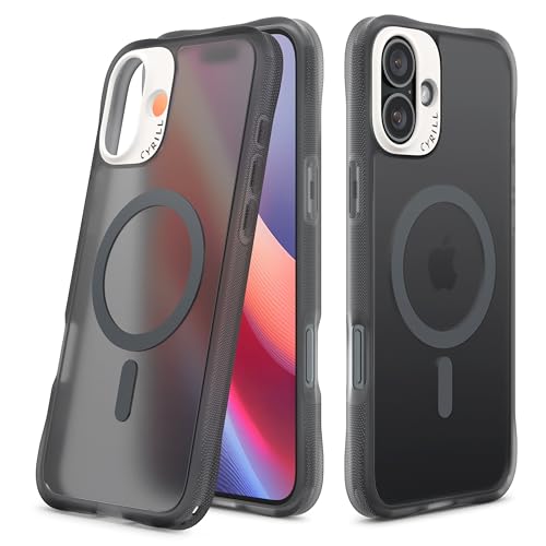 CYRILL von Spigen UltraSheer Mag Hülle Kompatibel mit iPhone 16 Plus (2024) - Space Gray von CYRILL