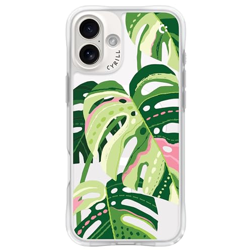CYRILL von Spigen UltraSheer Mag Muster Hülle Kompatibel mit iPhone 16 (2024) - Monstera Leaves von CYRILL