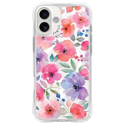 CYRILL von Spigen UltraSheer Mag Muster Hülle Kompatibel mit iPhone 16 (2024) - Watercolor Florals von CYRILL
