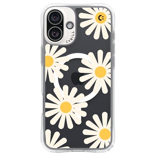 CYRILL von Spigen UltraSheer Mag Muster Hülle Kompatibel mit iPhone 16 Plus (2024) - Big Daisy von CYRILL