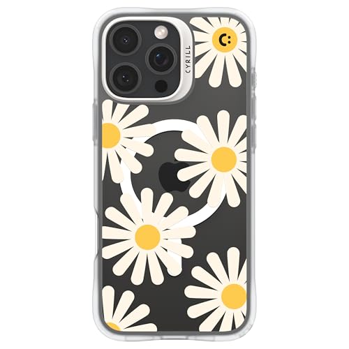 CYRILL von Spigen UltraSheer Mag Muster Hülle Kompatibel mit iPhone 16 Pro (2024) - Big Daisy von CYRILL