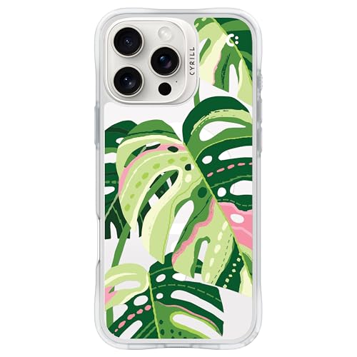 CYRILL von Spigen UltraSheer Mag Muster Hülle Kompatibel mit iPhone 16 Pro (2024) - Monstera Leaves von CYRILL