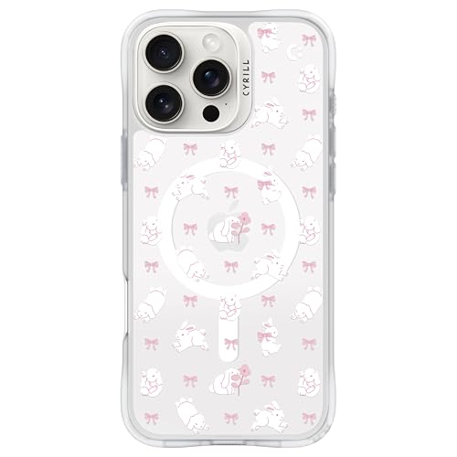 CYRILL von Spigen UltraSheer Mag Muster Hülle Kompatibel mit iPhone 16 Pro Max (2024) - Bunnies and Bows von CYRILL