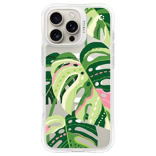 CYRILL von Spigen UltraSheer Mag Muster Hülle Kompatibel mit iPhone 16 Pro Max (2024) - Monstera Leaves von CYRILL
